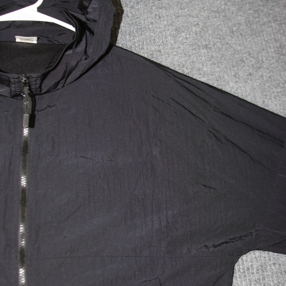 PINK Victoria's Secret Windbreaker Womens XS‎ Black Hooded Full Zip Jacket - Picture 2 of 10